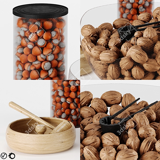  Nuts Delight Bowl Set 3D model image 2