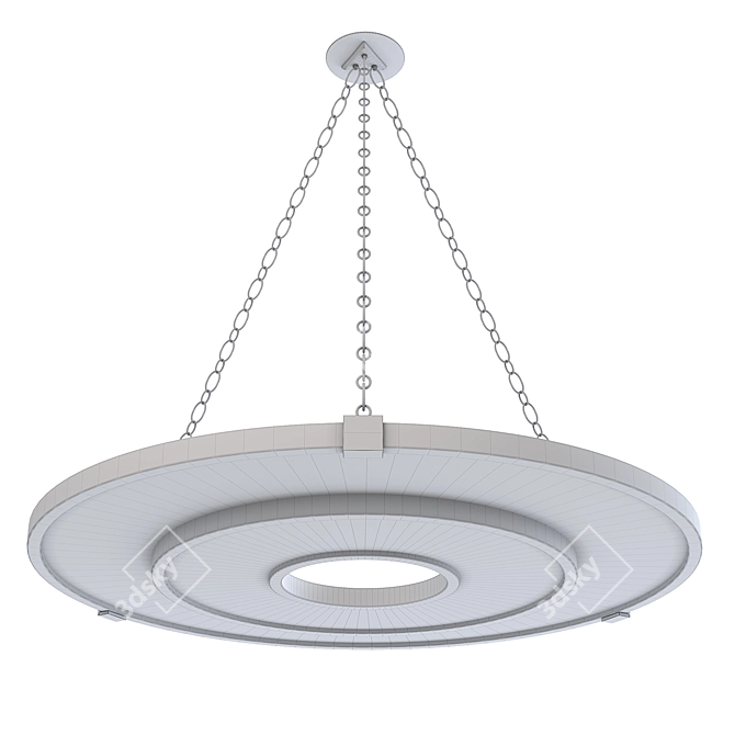 Radiant Circle Pendant Light 3D model image 2