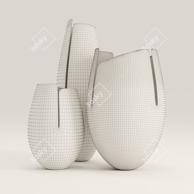 Artistic Ashraf Hanna Vases 3D model image 5