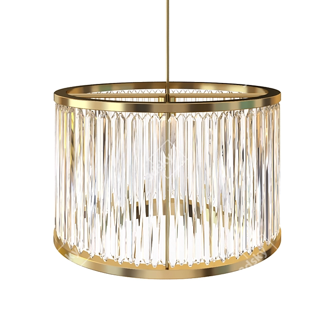 Elegant Crystal Ceiling Light 3D model image 3