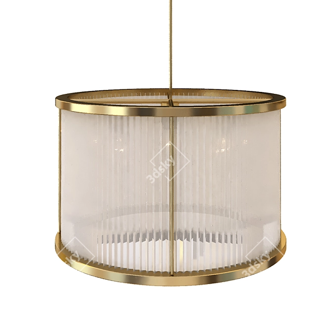 Elegant Crystal Ceiling Light 3D model image 4