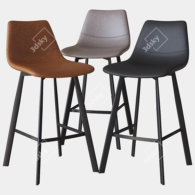 Bormio Stool: Deep House Affair 3D model image 1