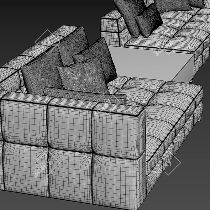 Sophisticated Minotti Blazer Sofa 3D model image 5