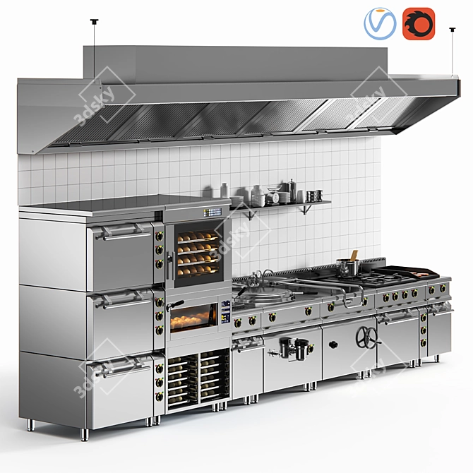 Apach Restaurant Equipment 3D model image 1