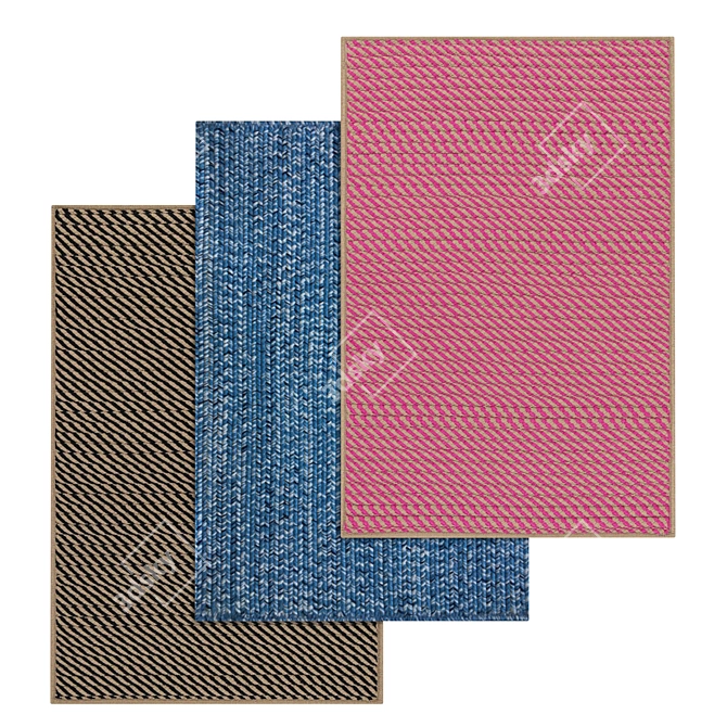 Luxury Carpet Set for High-Quality Renders 3D model image 1