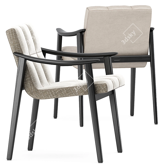 Sleek and Stylish: FYNN Chair & LINHA Dining Table 3D model image 4