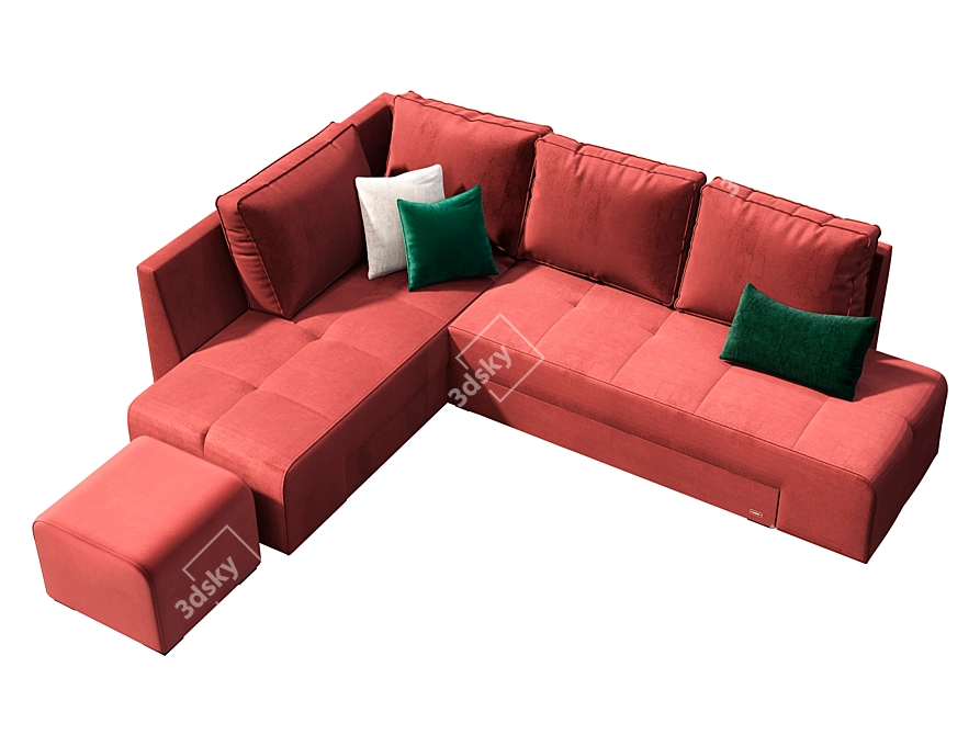 Veneto Gabriel Corner Sofa 3D model image 2