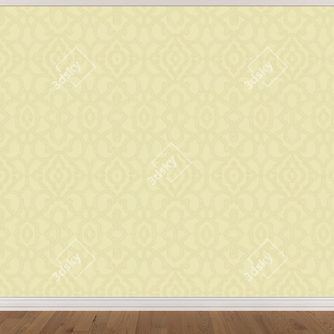 Title: Seamless Wallpaper Set (3 Colors) 3D model image 4