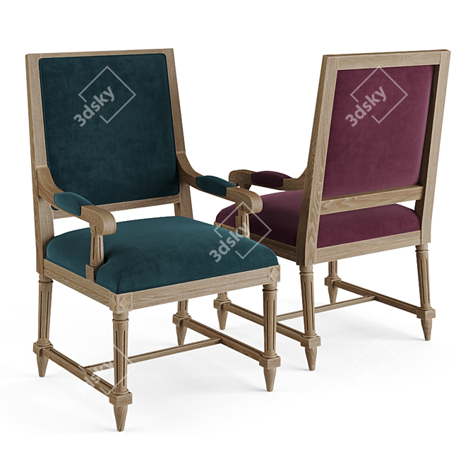 Durham Arm Chair: Elegant and Functional 3D model image 1