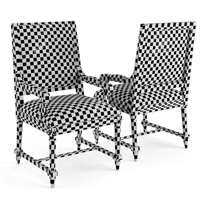 Durham Arm Chair: Elegant and Functional 3D model image 3