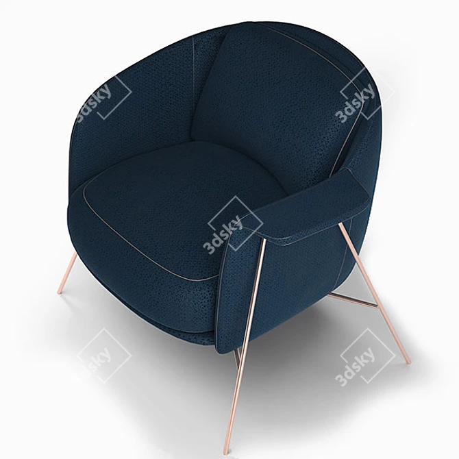 Saba Kepi Armchair: Modern Elegance 3D model image 3