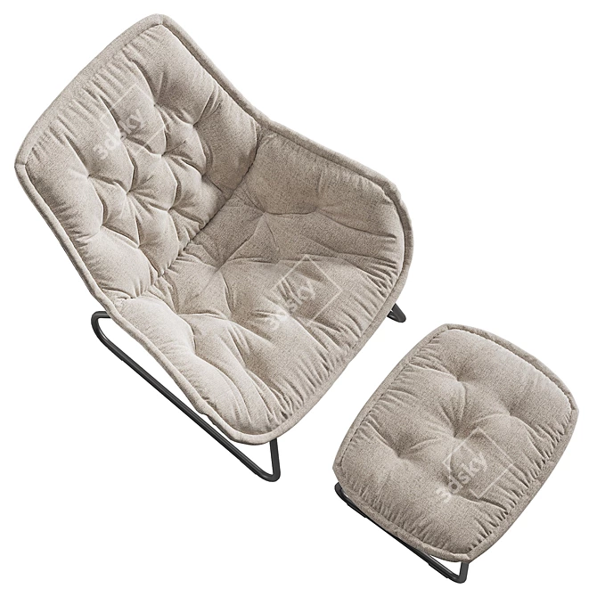 Modern DM Armchair KAZA: Comfortable Elegance 3D model image 4