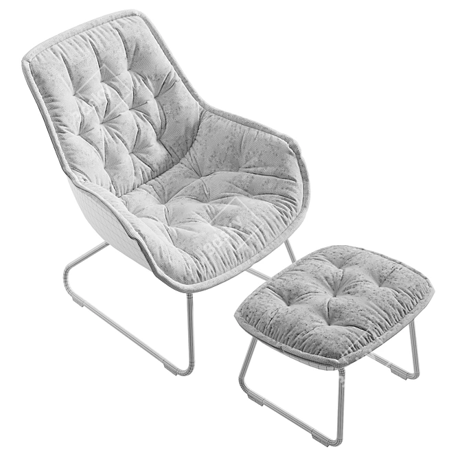 Modern DM Armchair KAZA: Comfortable Elegance 3D model image 5