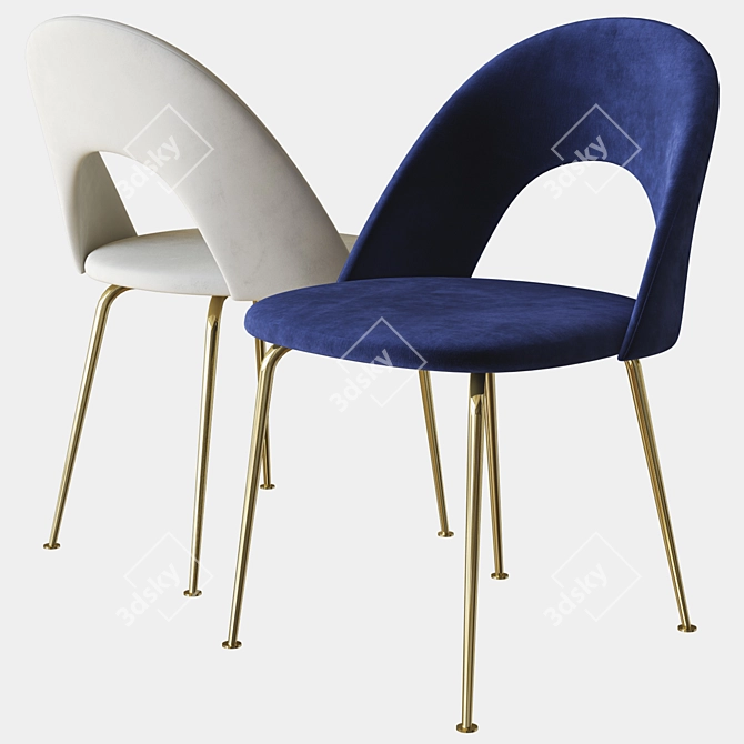 Ticino Deep House Chair: Modern 3D Model 3D model image 2