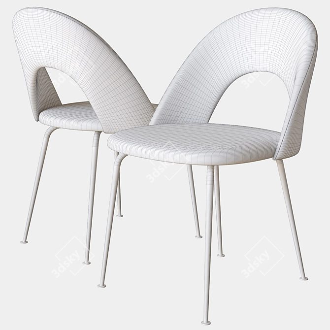 Ticino Deep House Chair: Modern 3D Model 3D model image 3