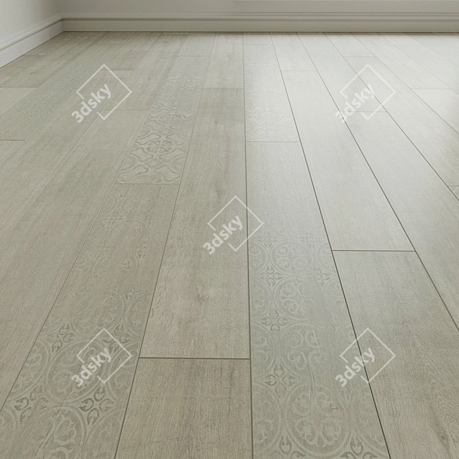 Vibrant Parquet Laminate Flooring 3D model image 1