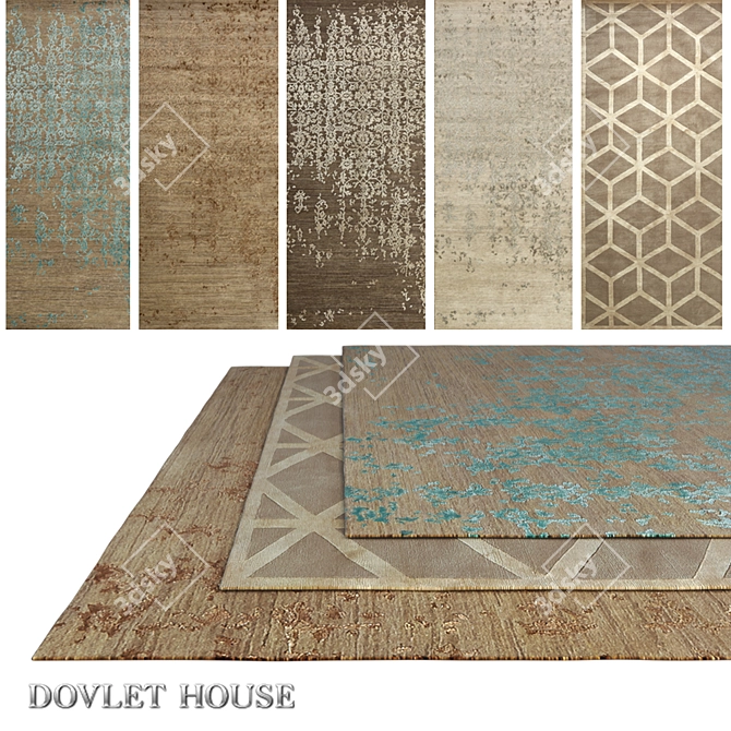 DOVLET HOUSE Carpets - Set of 5 (536) 3D model image 1