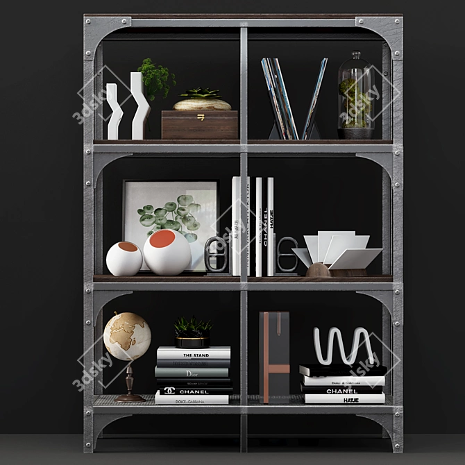 FJELLBO Black Shelf - Stylish and Functional Storage Solution 3D model image 1