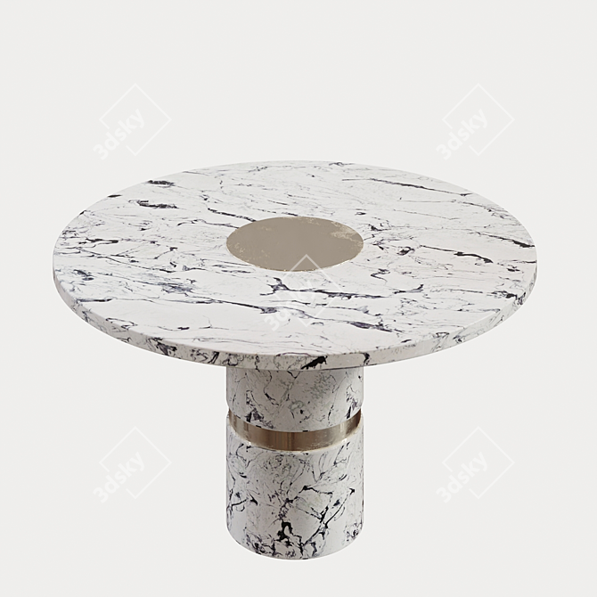 Modern Round Kitchen Table 3D model image 1