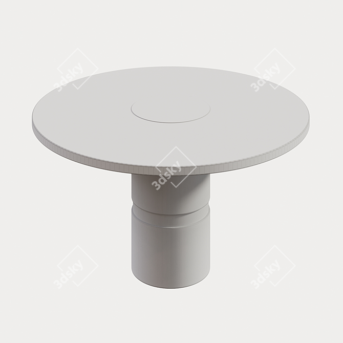 Modern Round Kitchen Table 3D model image 4