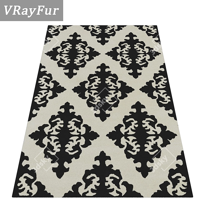 High-Quality Carpet Set with 3 Variations 3D model image 2