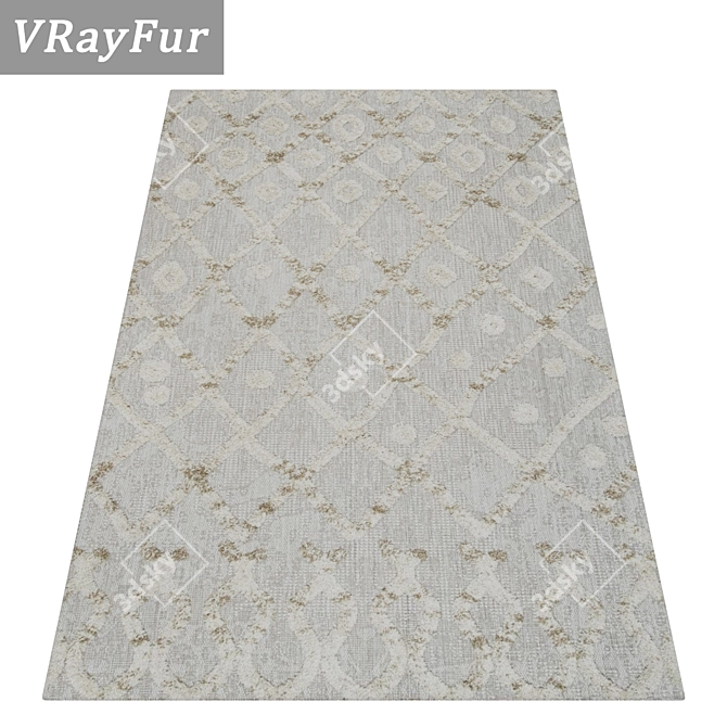 Luxury Rug Set with High-Quality Textures 3D model image 2