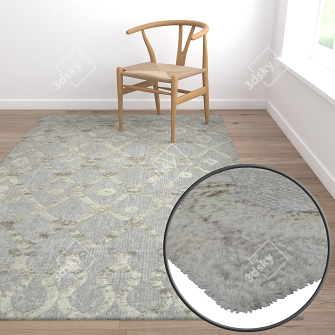 Luxury Rug Set with High-Quality Textures 3D model image 5