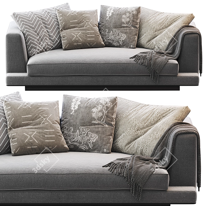 Luxurious Maxalto Aurae Sofa 3D model image 4