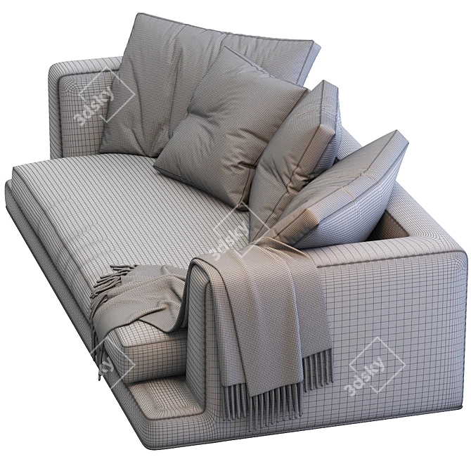 Luxurious Maxalto Aurae Sofa 3D model image 5