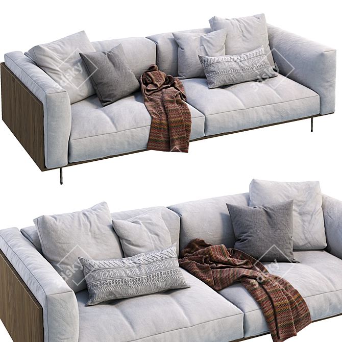 Modern Living Divani Rodwood Sofa 3D model image 2