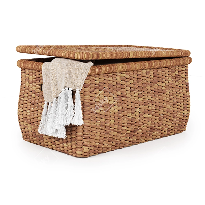 Seagrass Beachcomber Basket: Natural and Sustainable Storage 3D model image 1