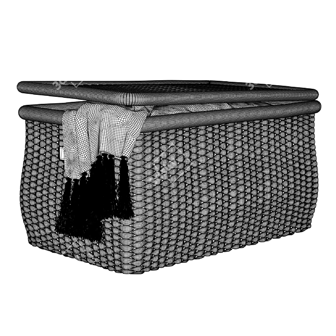 Seagrass Beachcomber Basket: Natural and Sustainable Storage 3D model image 4