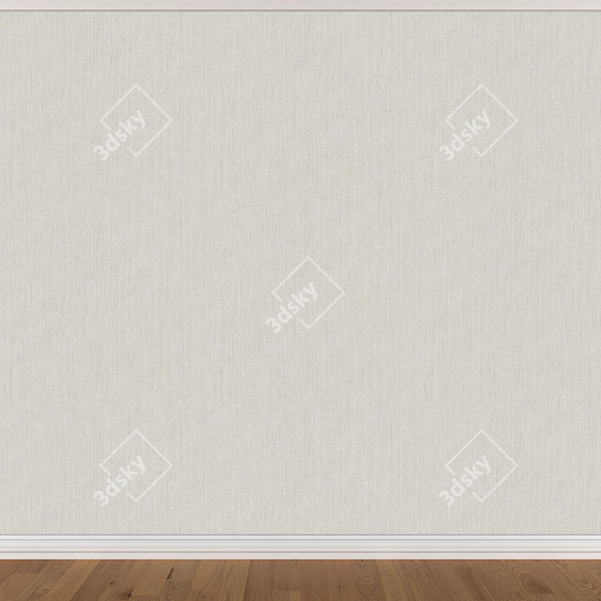 Seamless Wallpaper Set with 3 Colors 3D model image 3