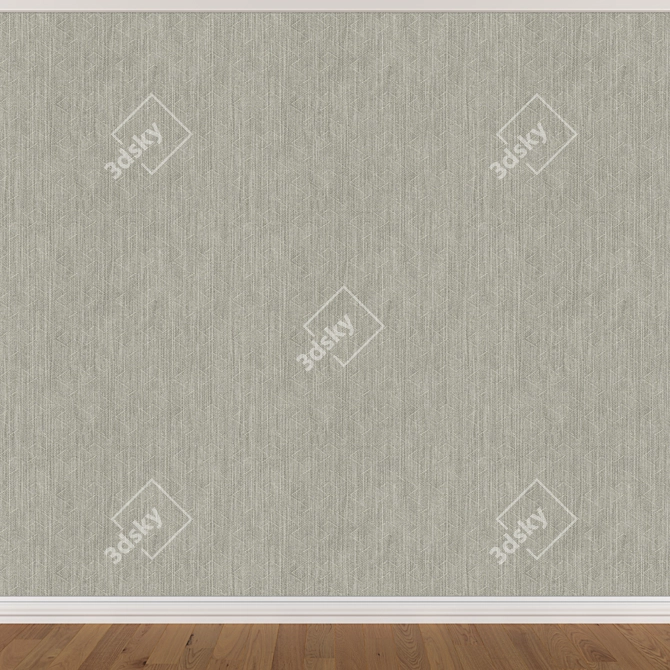 Seamless Wallpaper Set with 3 Colors 3D model image 4