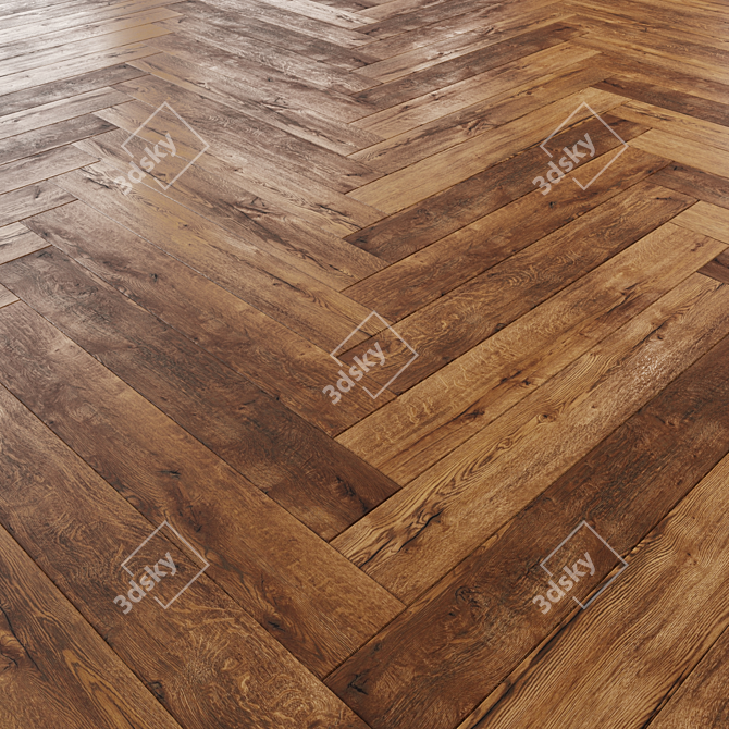 Versatile Laminate Flooring with 3 Unique Patterns 3D model image 4