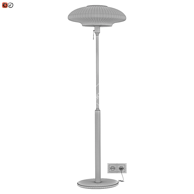 Sleek Floor Lamp: IKEA TELLBYUN 3D model image 2