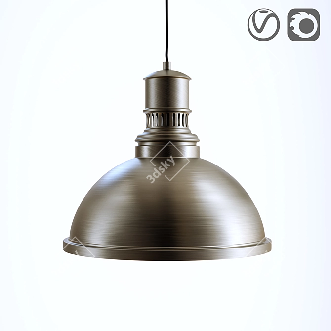 Lizia Industrial Metal Luminaire 3D model image 1