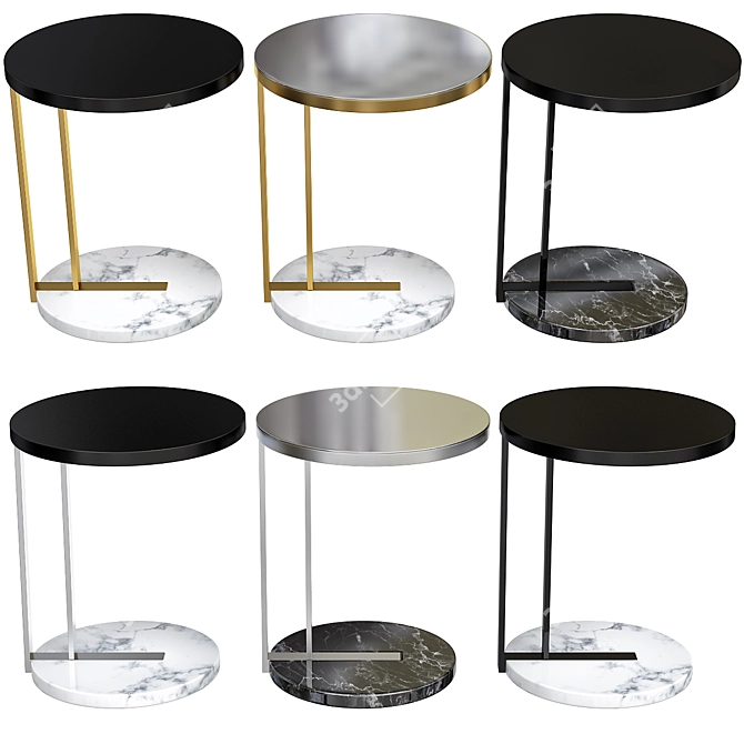 Ralf Low Tables: Sleek Design by Meridiani 3D model image 1