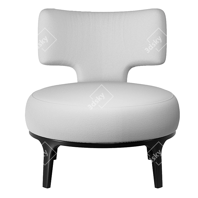 Flexform Drop Armchair: Compact & Comfy 3D model image 1