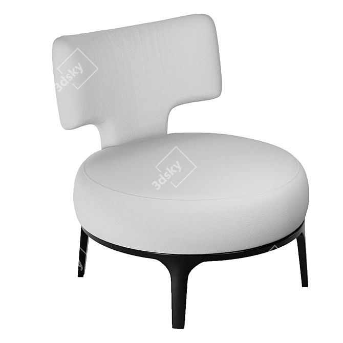 Flexform Drop Armchair: Compact & Comfy 3D model image 2