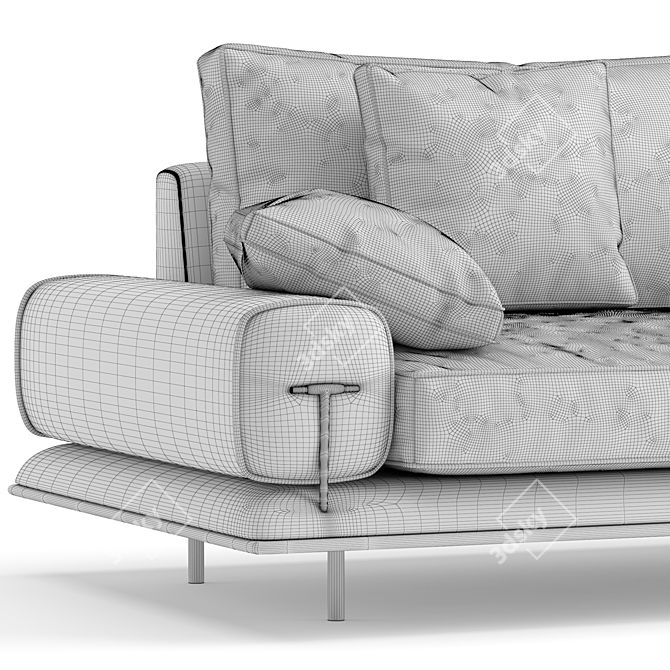 Turri Blues Sofa: Stylish and Comfortable 3D model image 5