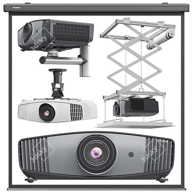 BenQ W5700 Projector: High-Definition Visuals 3D model image 1