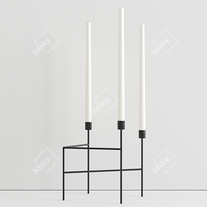 Modern Black/White Decor Set 3D model image 4