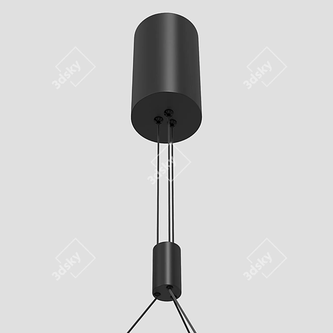 Modern 4-Light Adjustable Pendant 3D model image 4