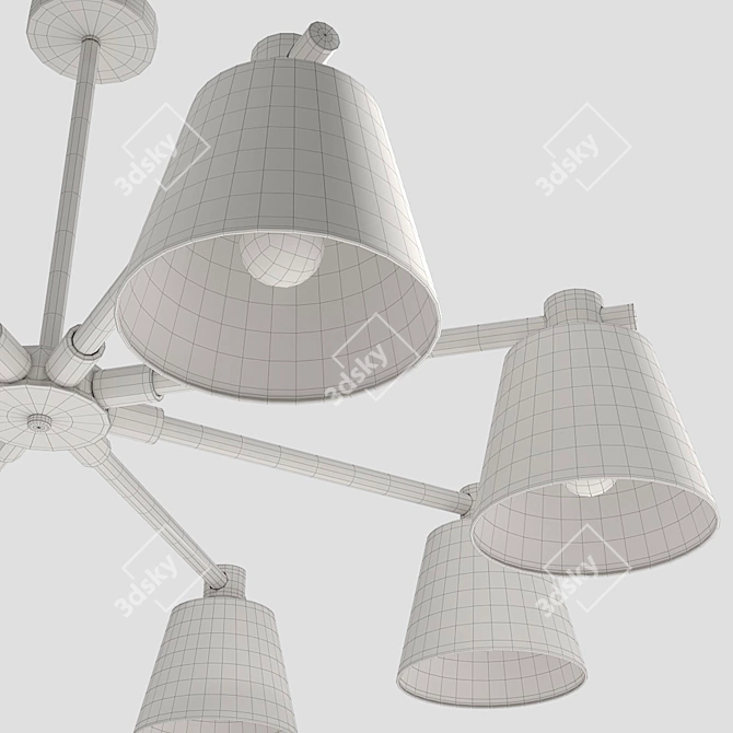 Natura A 8-Lamp Designer Chandelier 3D model image 5