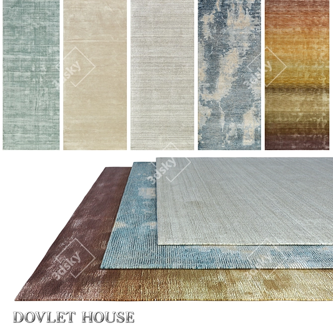 Luxury Silk and Wool Carpets by DOVLET HOUSE 3D model image 1