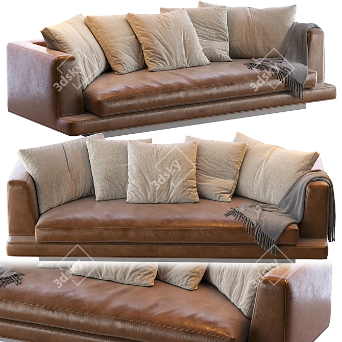 Elegant Aurae Maxalto Sofa 3D model image 2