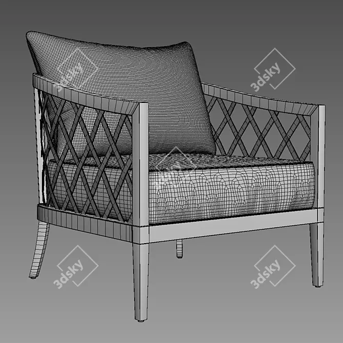 Comfort and Style: GREYSTONE Aluminum Lounge Chair 3D model image 3
