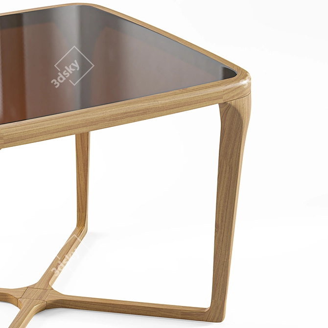 MARS SQUARE OAK Dining Table - Contemporary Elegance 3D model image 2