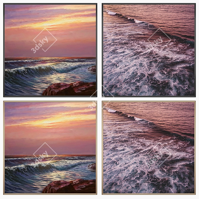 Assorted Wall Paintings Set 3D model image 2